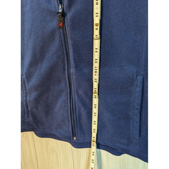 Woolrich Fleece Vest Women's Size LARGE Navy Blue Zip Up READ Winter Sleeveless - Picture 7 of 7